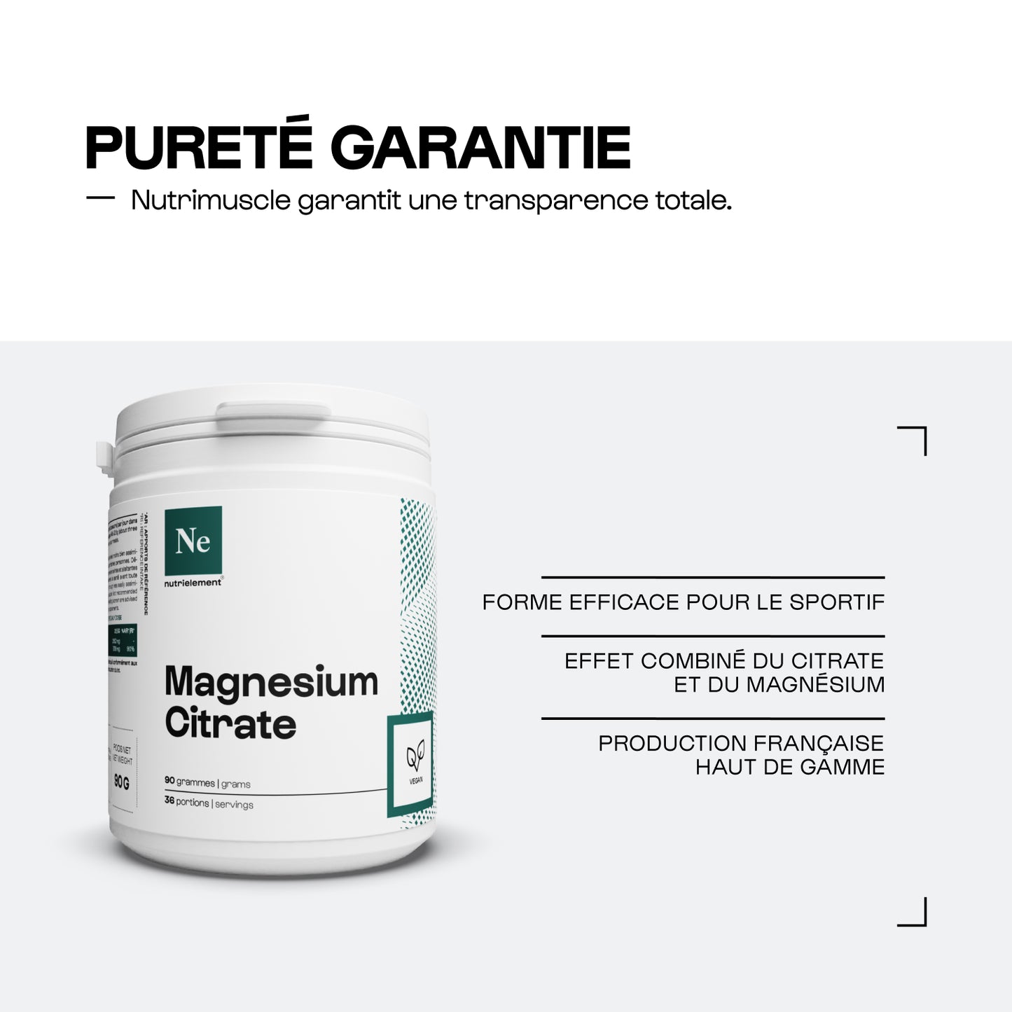 Citrato de magnesio en polvo