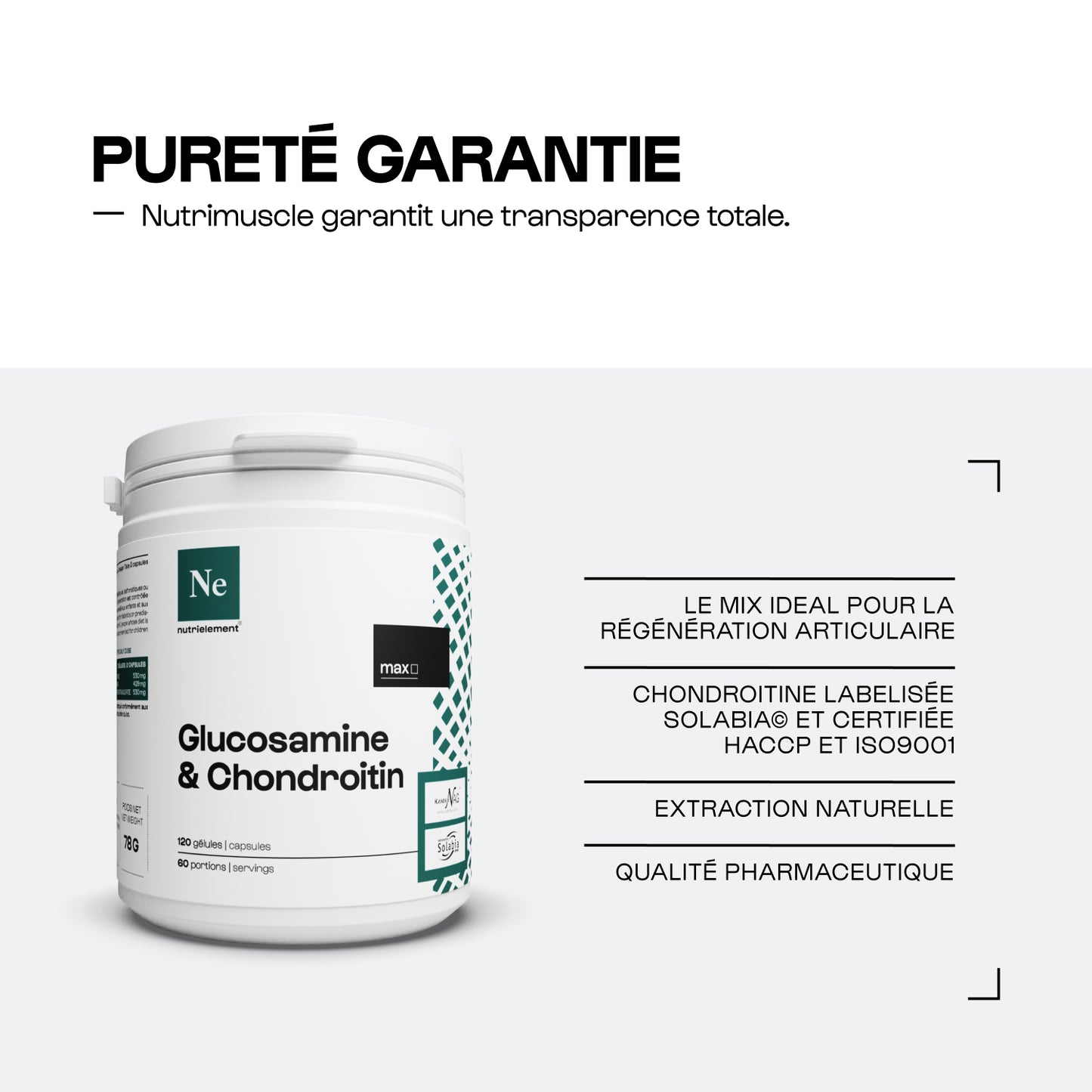 Mezclar glucosamina + condroitina en cápsulas