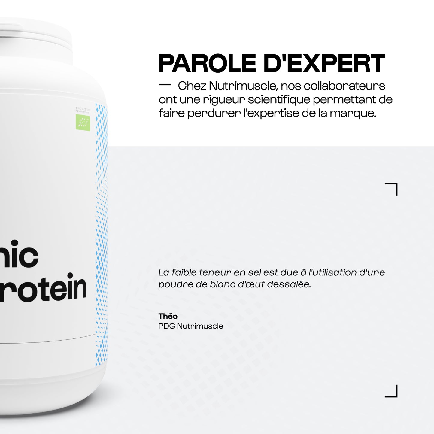 Proteína de huevo orgánico
