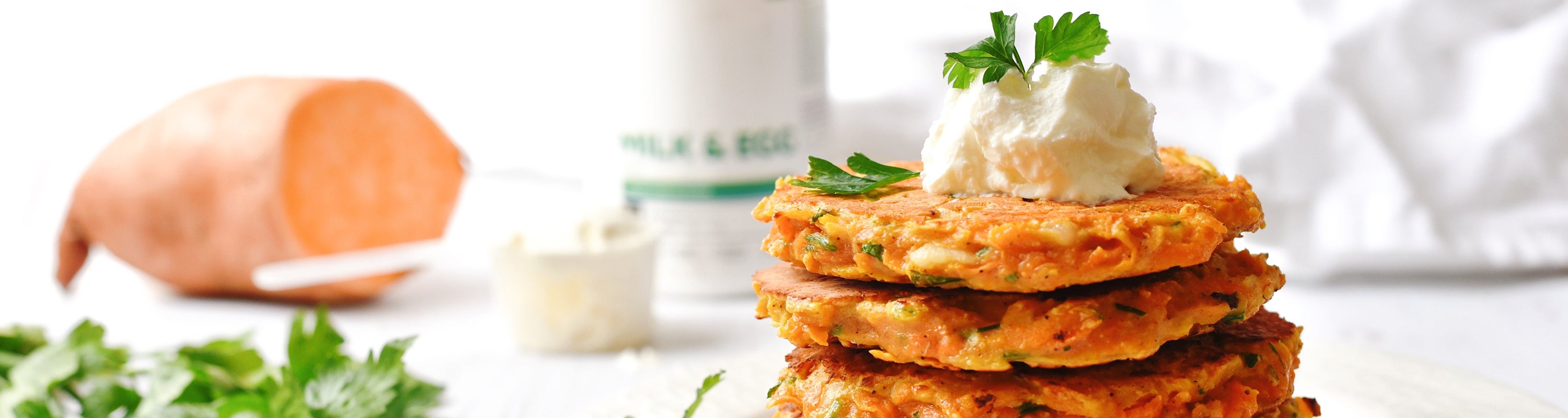 galettes de patates douces protéinées