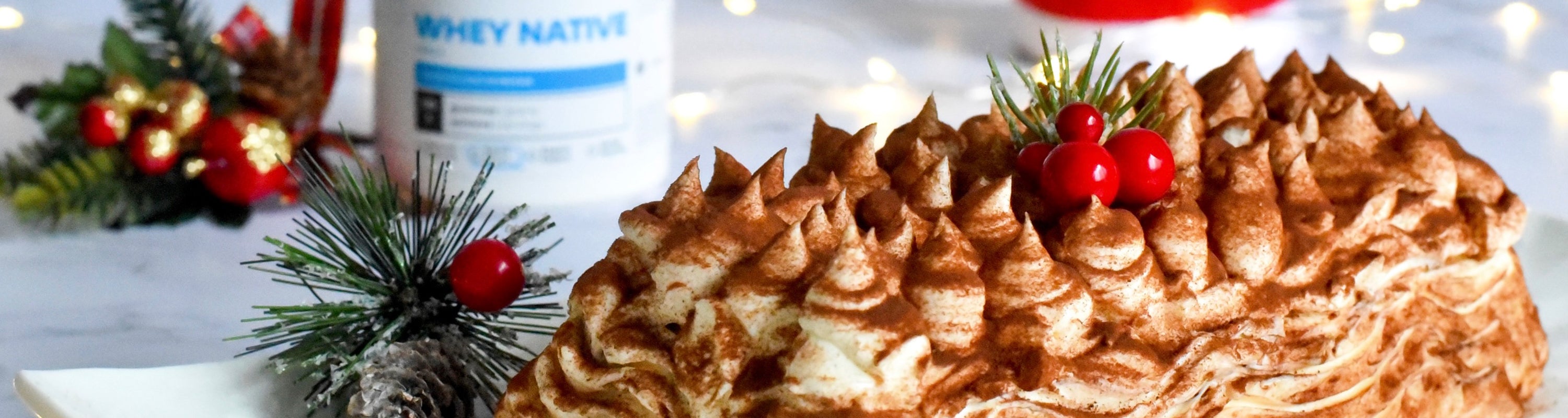 bûche façon tiramisu à la whey native