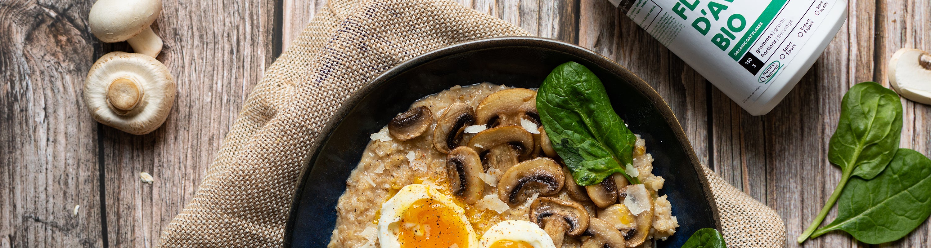 porridge salé aux flocons d'avoine