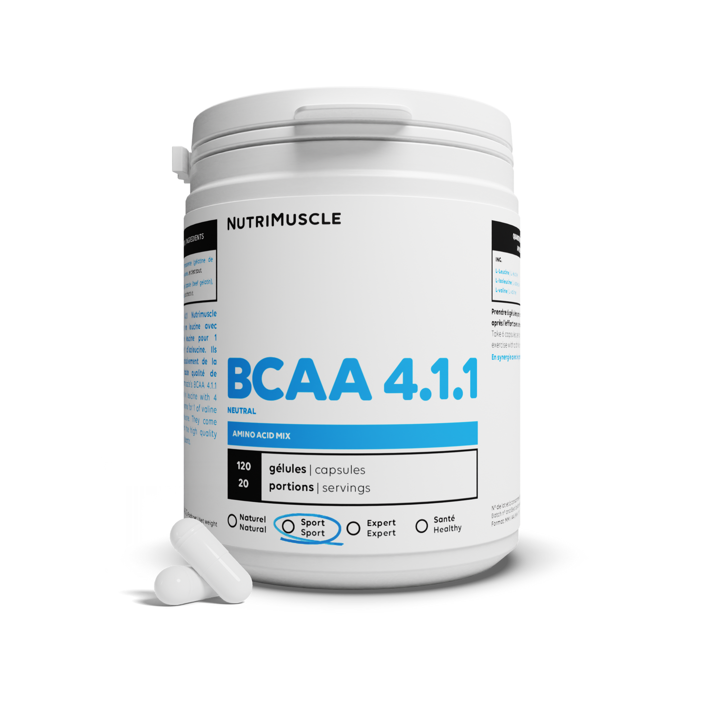 BCAA 4.1.1 Fabricantes en cápsulas