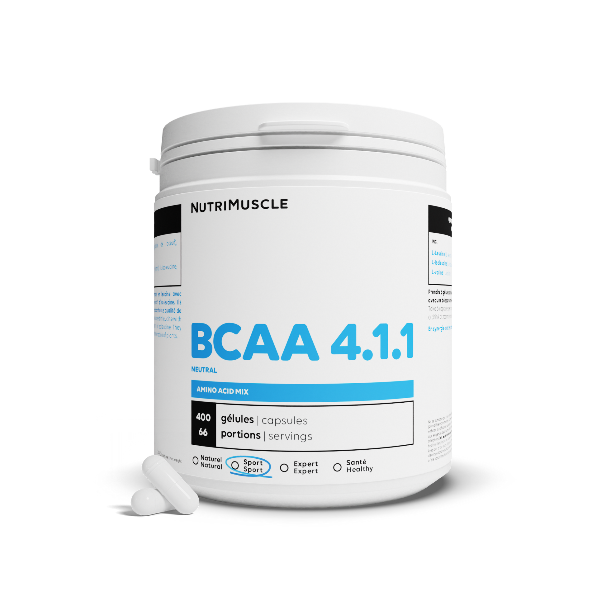 BCAA 4.1.1 Fabricantes en cápsulas