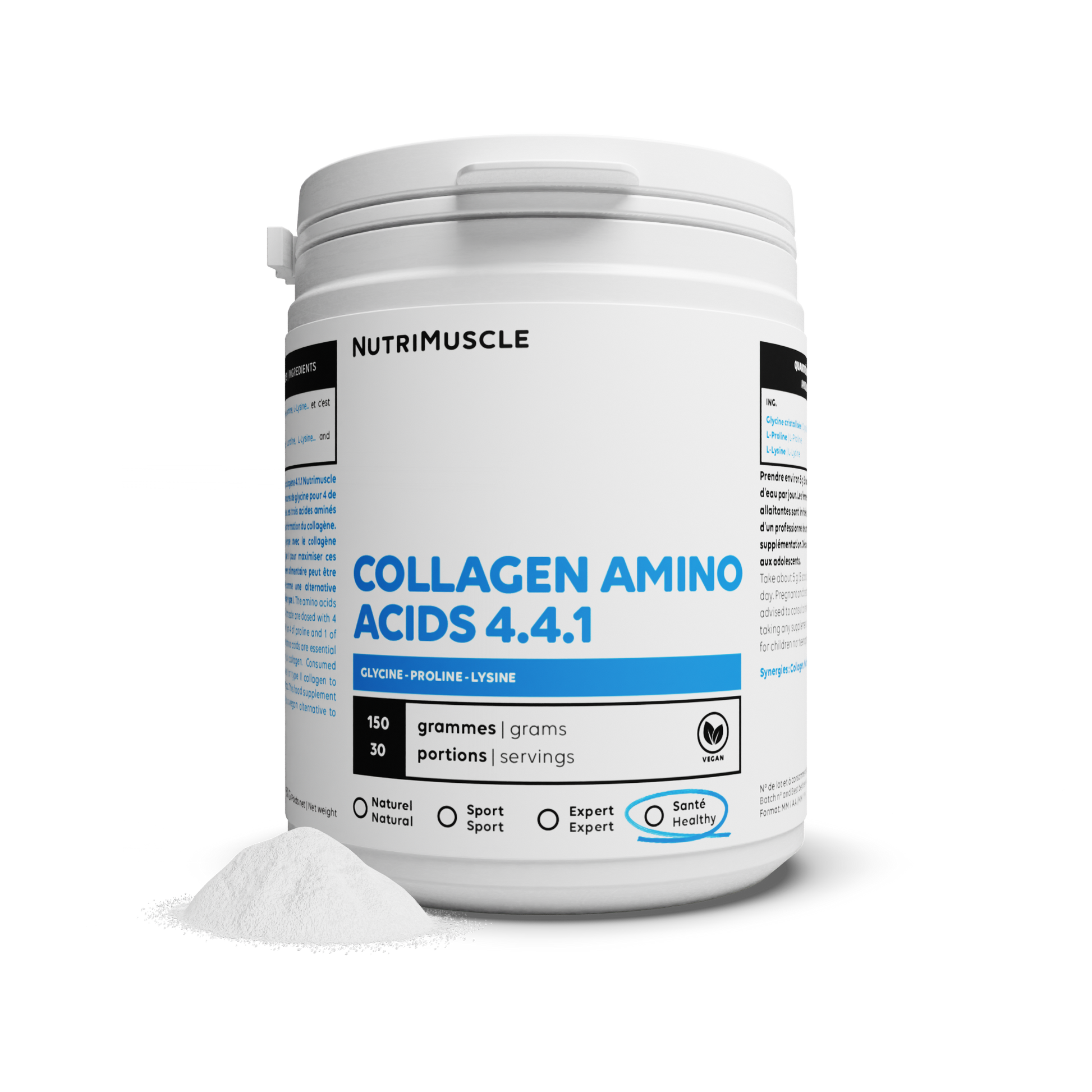 Un aminoácidos de colágeno 4.4.1 en polvo
