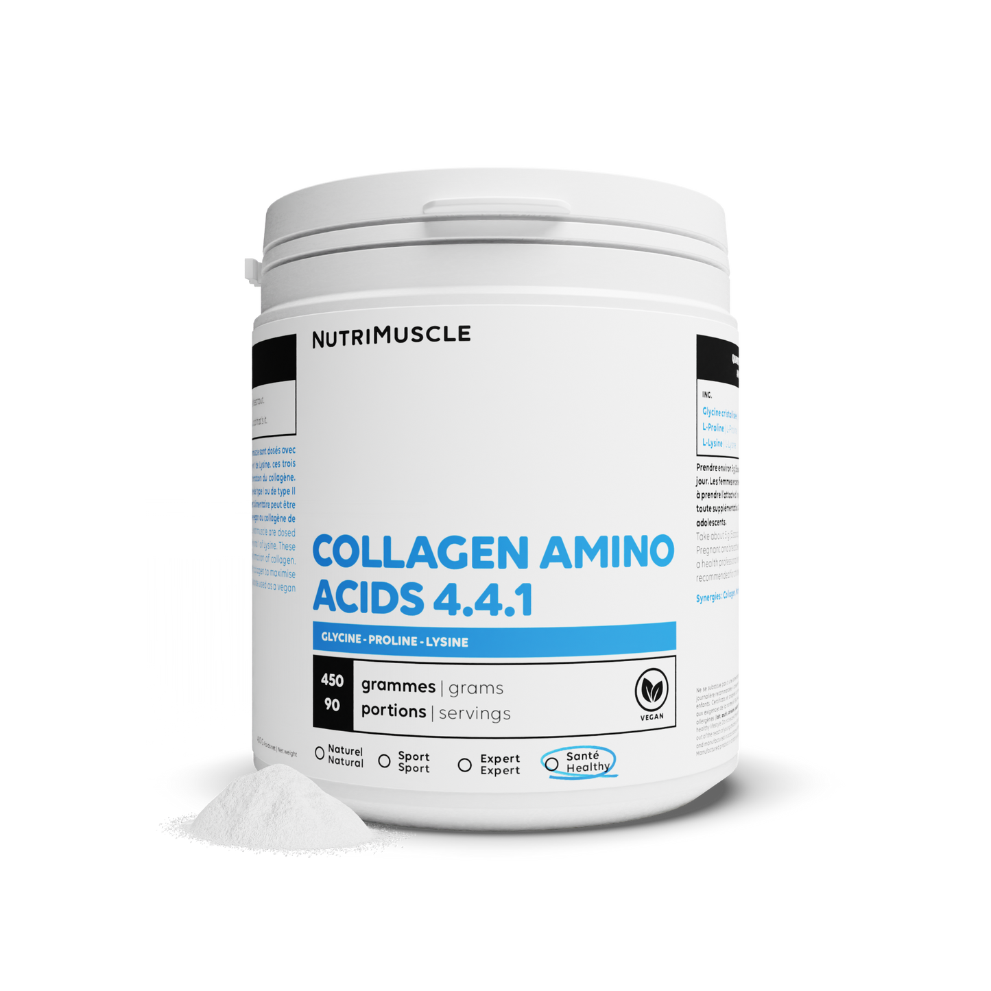 Un aminoácidos de colágeno 4.4.1 en polvo
