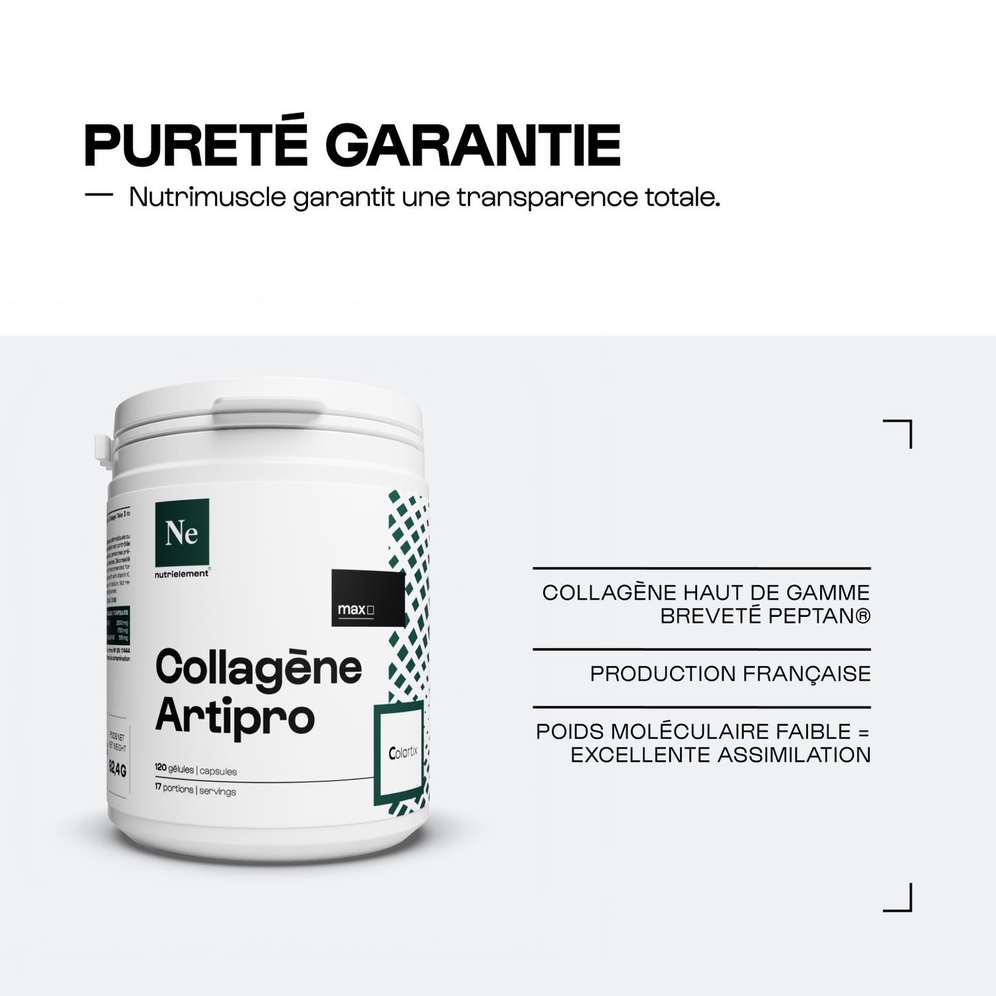 Péptido de colágeno peptan®ii (COLARTIX) en cápsulas