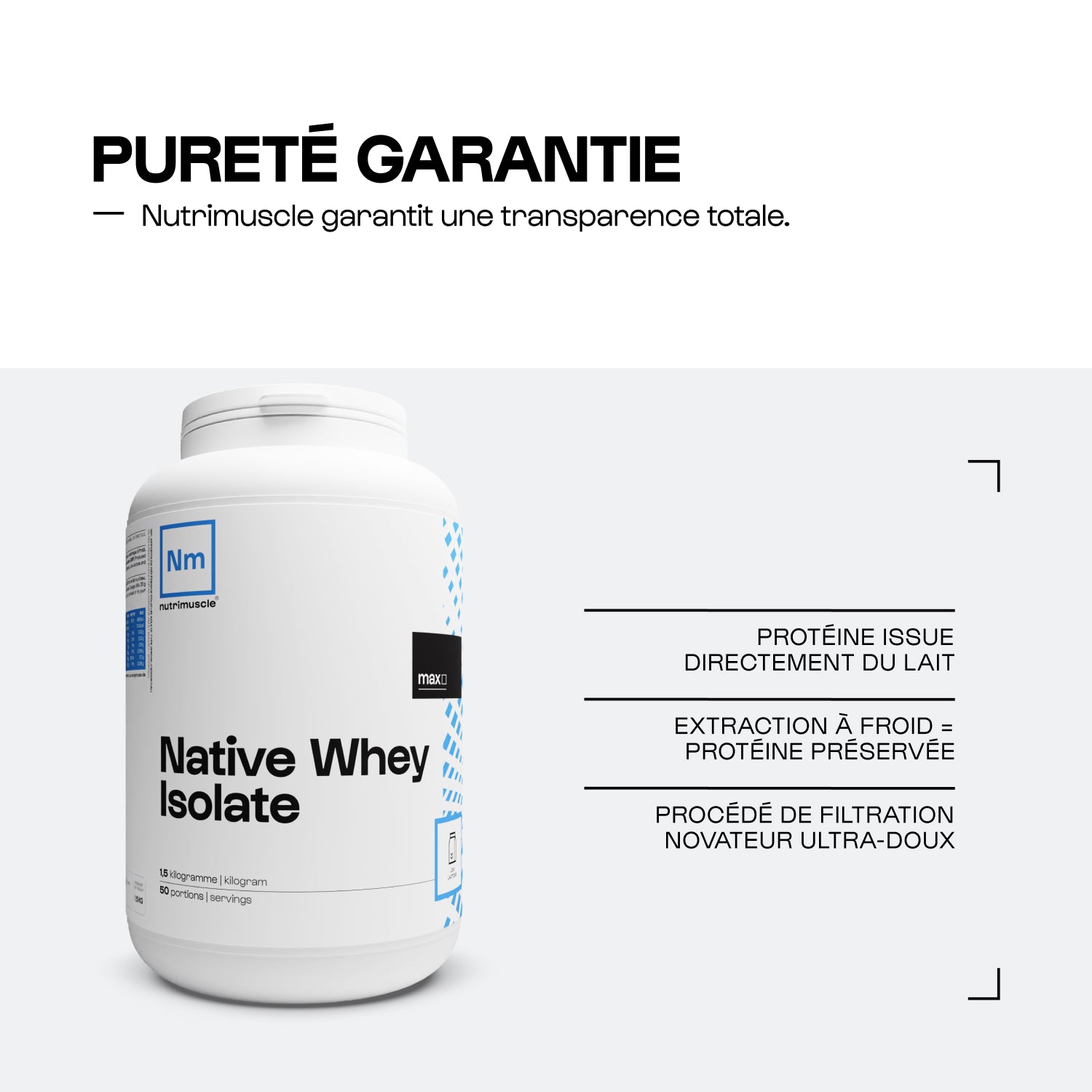 Aislado nativo de suero (lactosa baja)