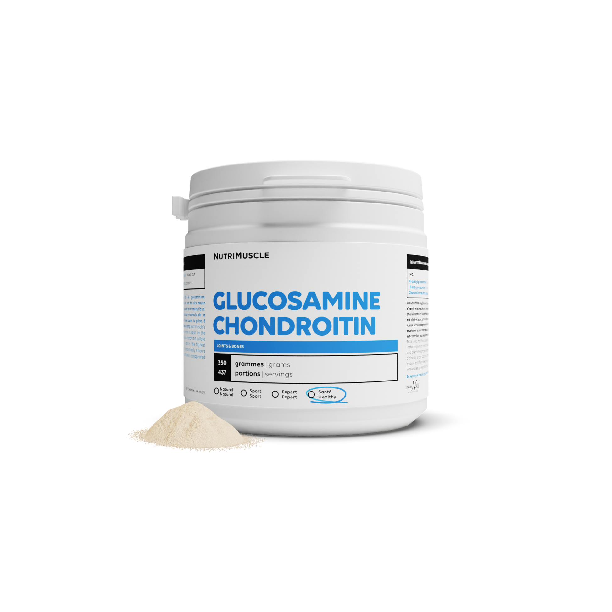 Mezclar glucosamina + polvo de condroitina