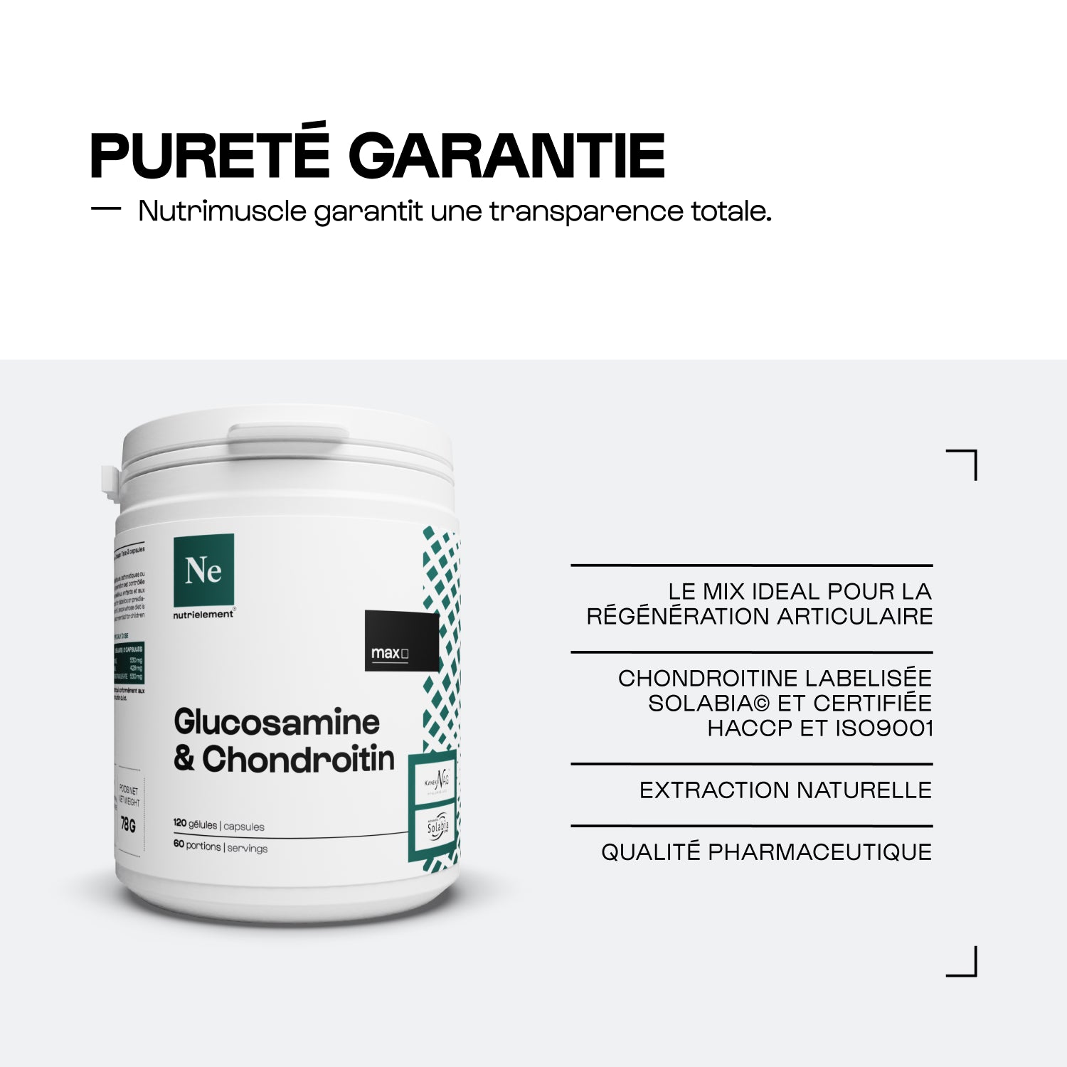 Mezclar glucosamina + condroitina en cápsulas