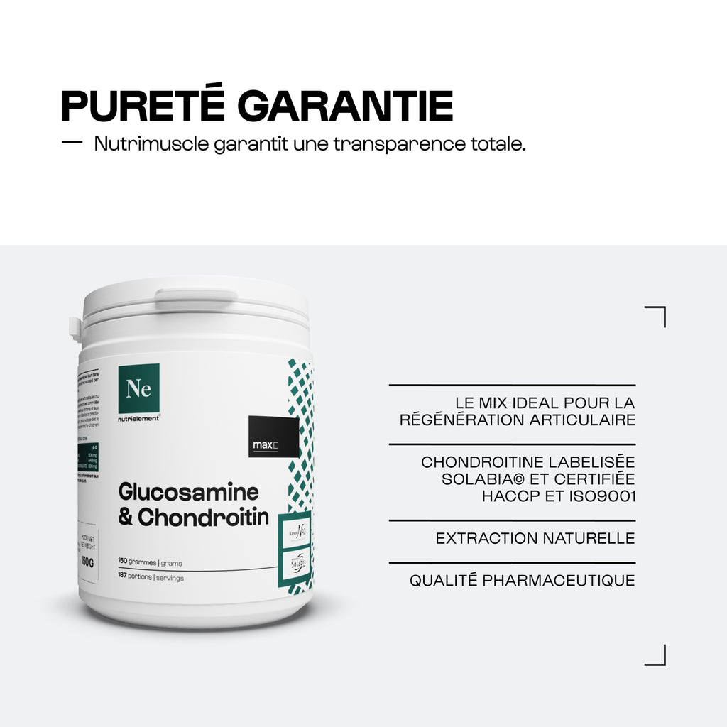 Mezclar glucosamina + polvo de condroitina