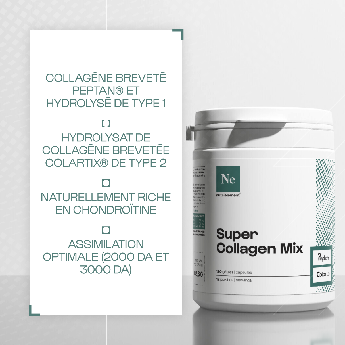 Mezcla de super colágeno en cápsulas