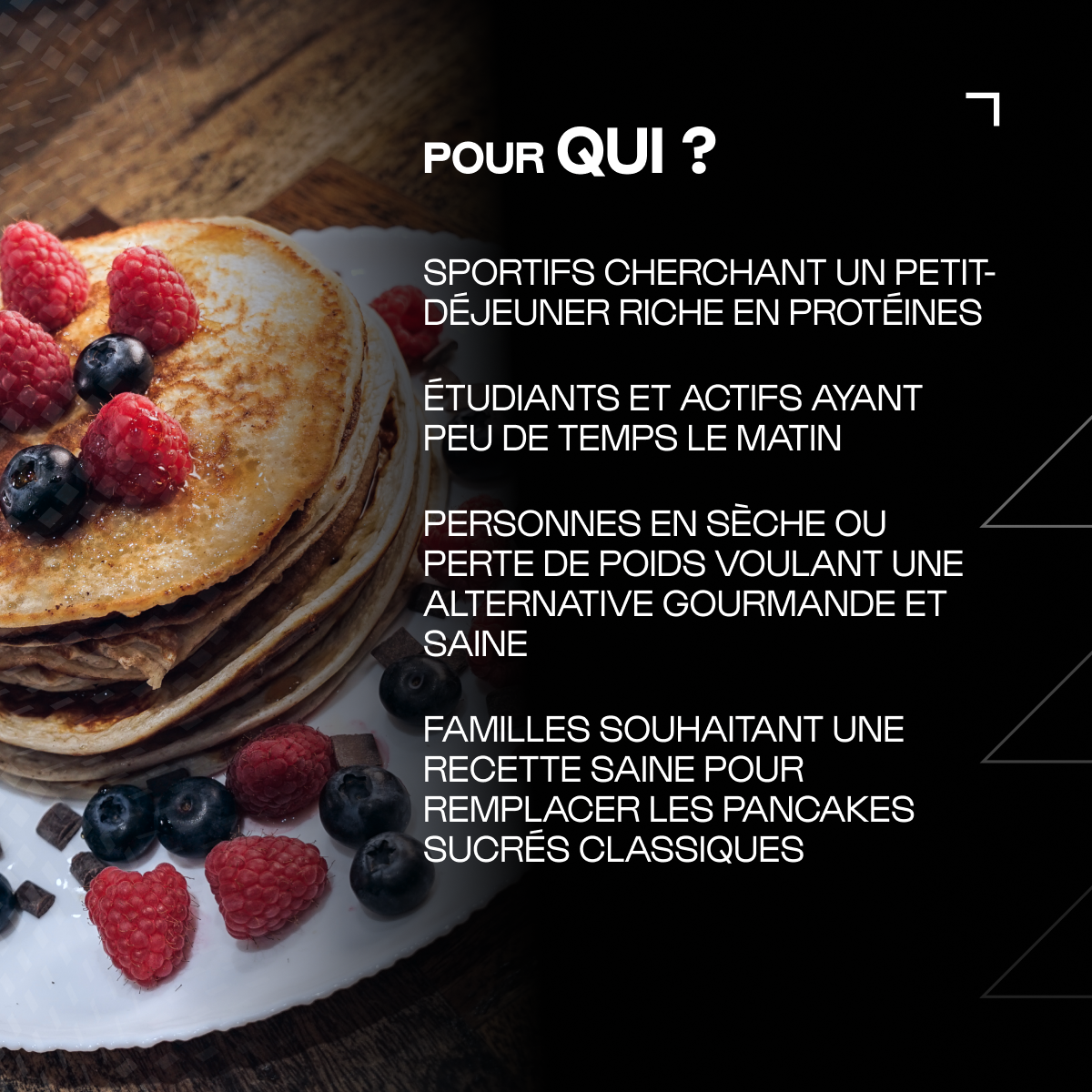 Mix pancakes protéinés au chocolat