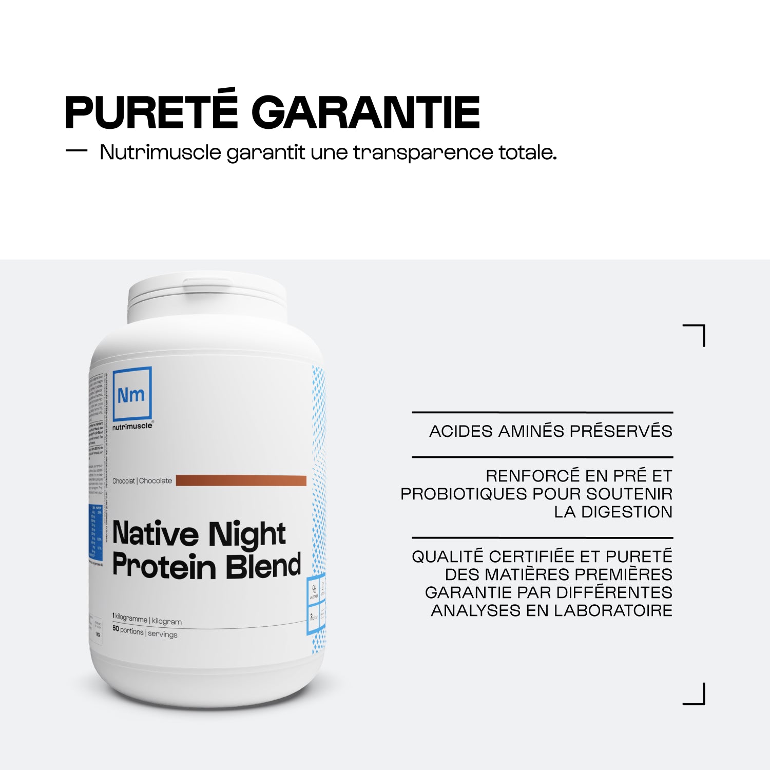 Mezcla de proteínas de recuperación nocturna