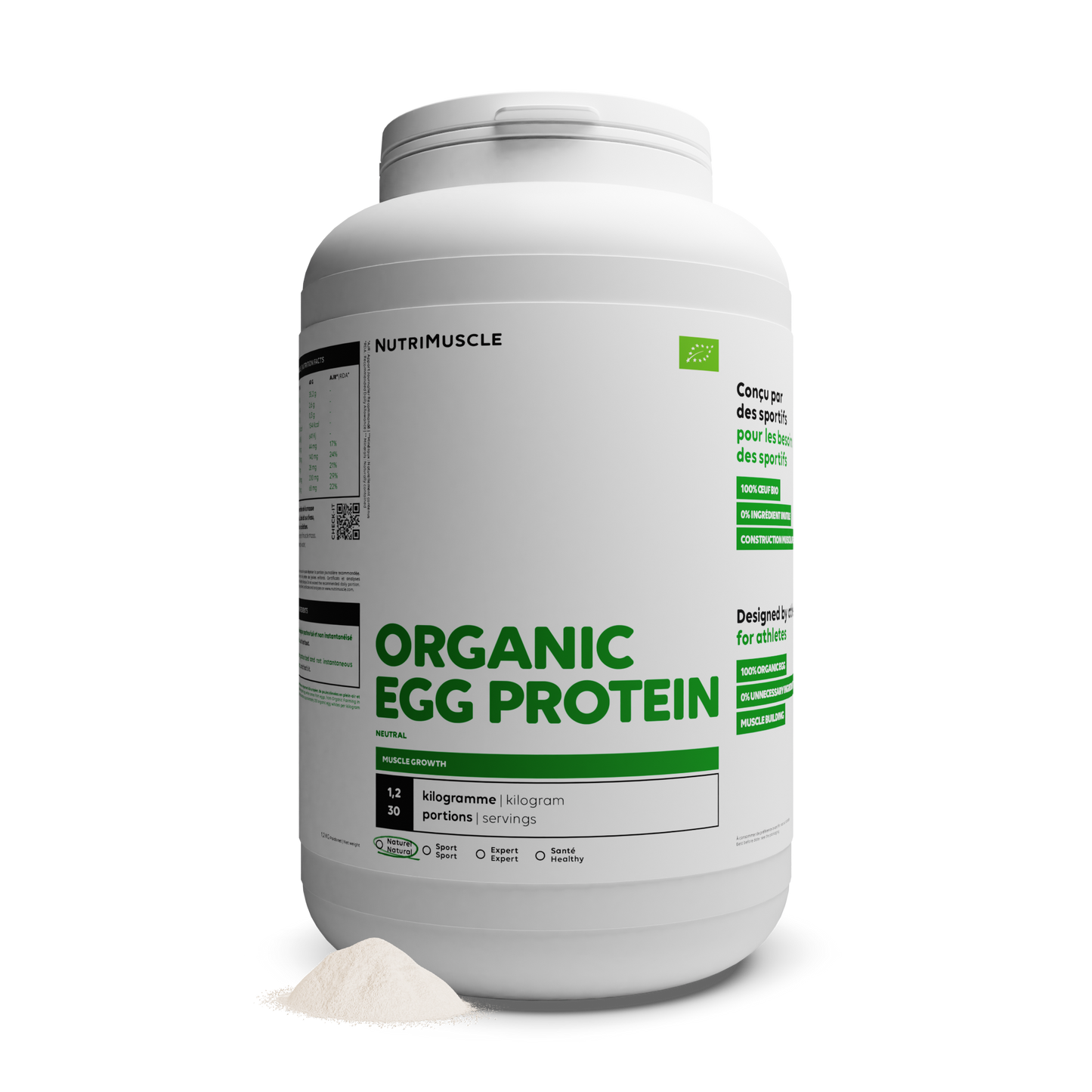 Proteína de huevo orgánico