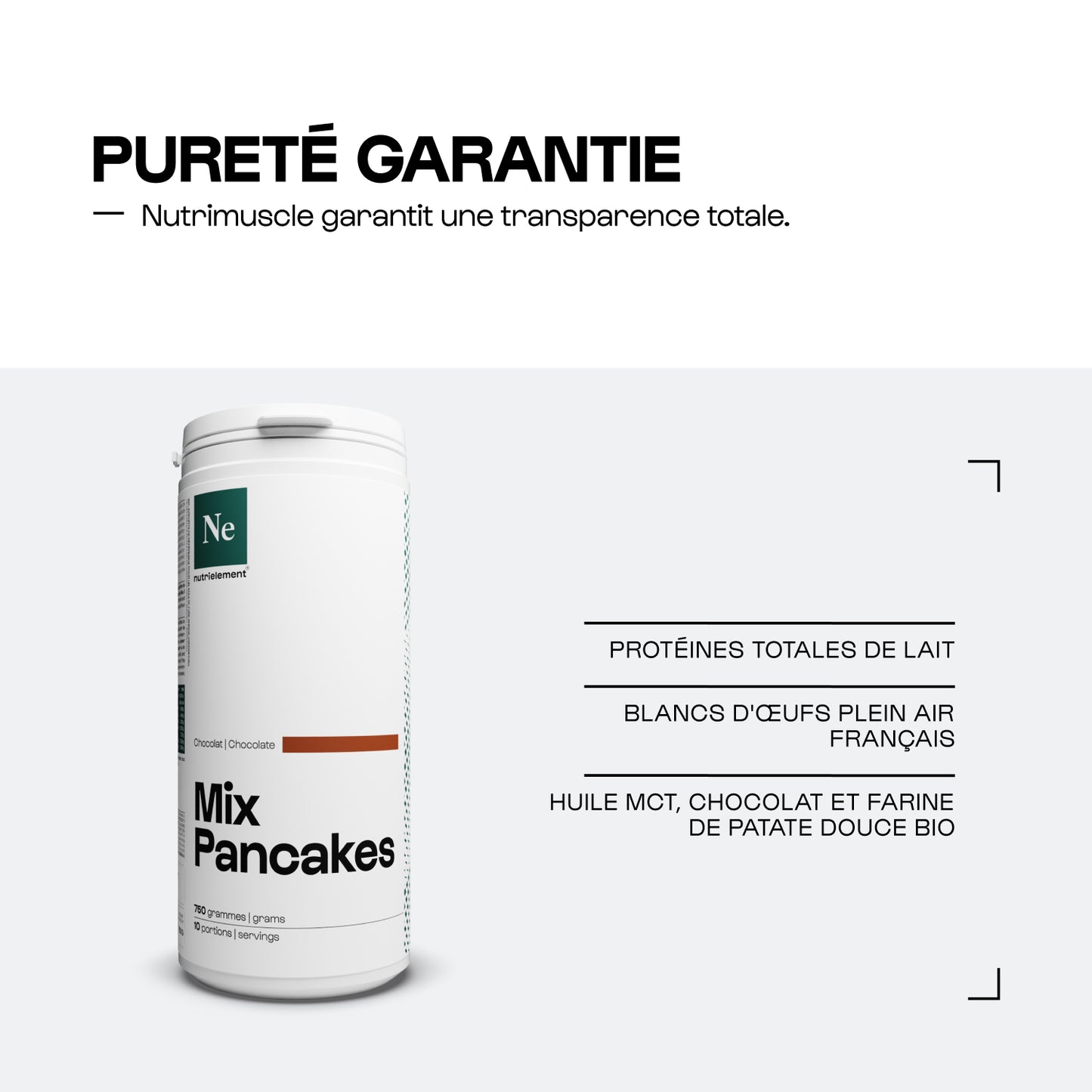 Mix pancakes protéinés au chocolat