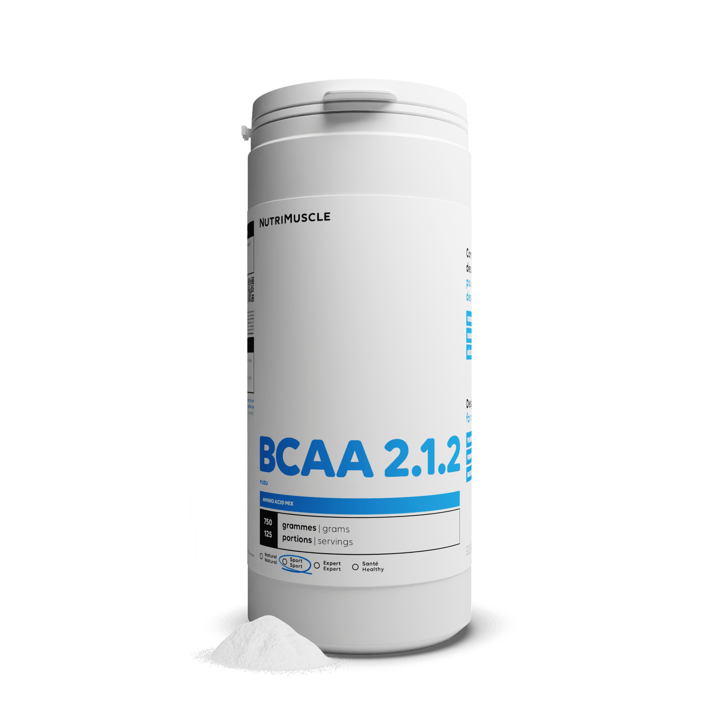Nutrimuscle Acides aminés Yuzu / 750 g BCAA 2.1.2 Résistance en poudre