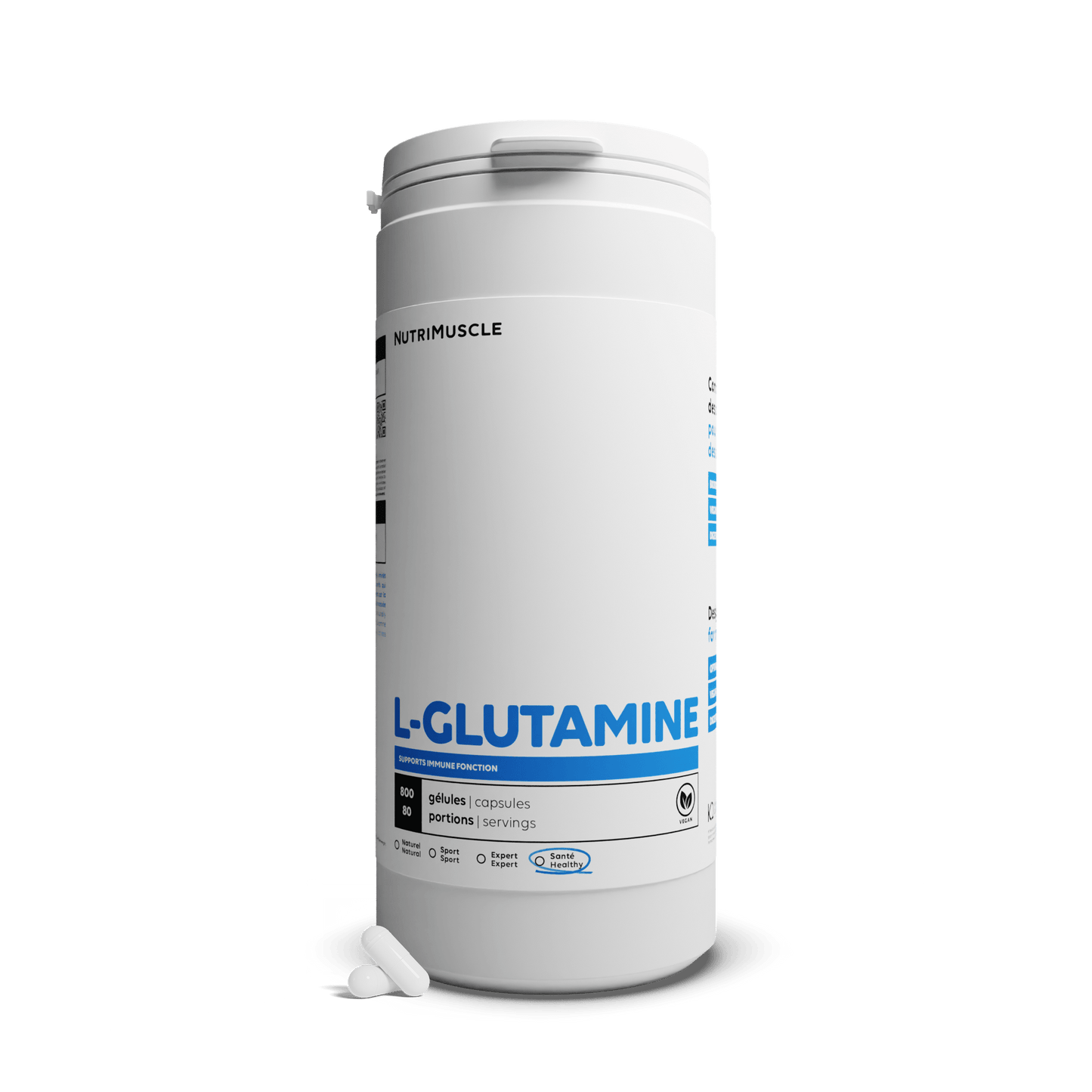 Nutrimuscle Acides aminés 800 gélules Glutamine (L-Glutamine) en gélules