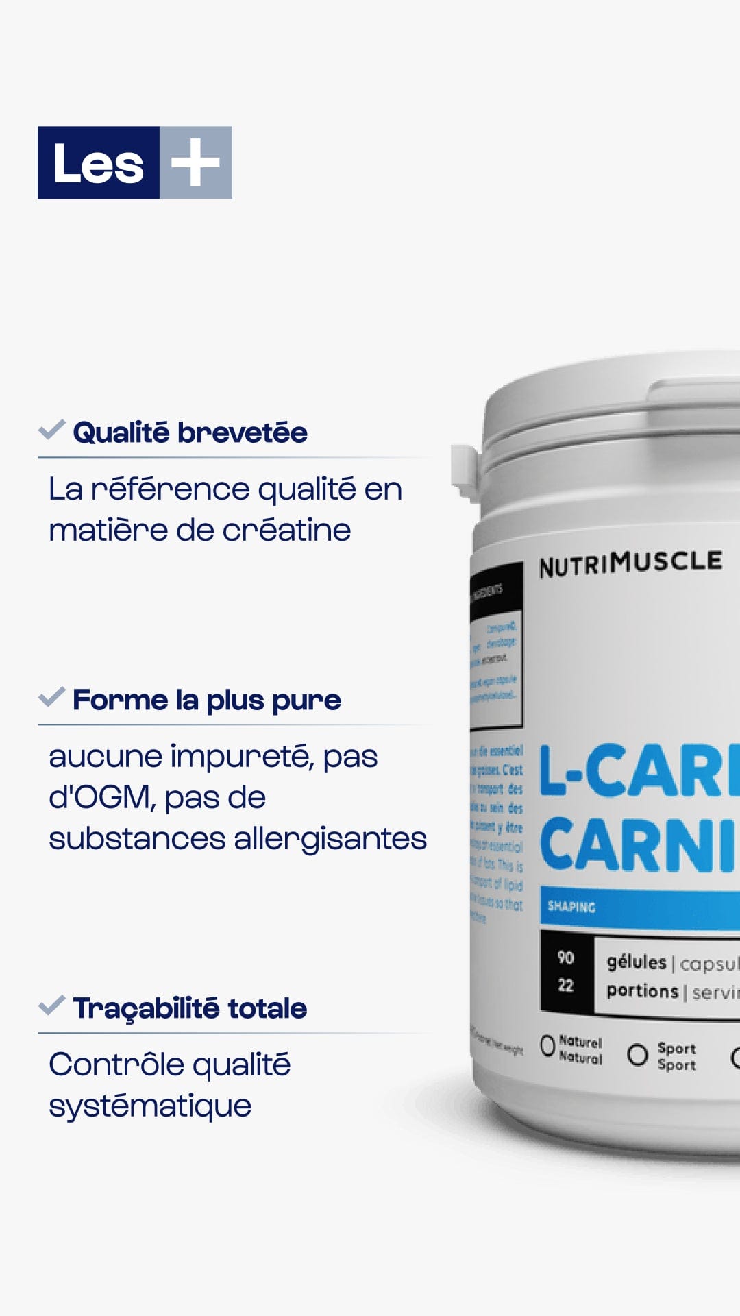 Nutrimuscle 400 g Carnitine Carnipure® en poudre