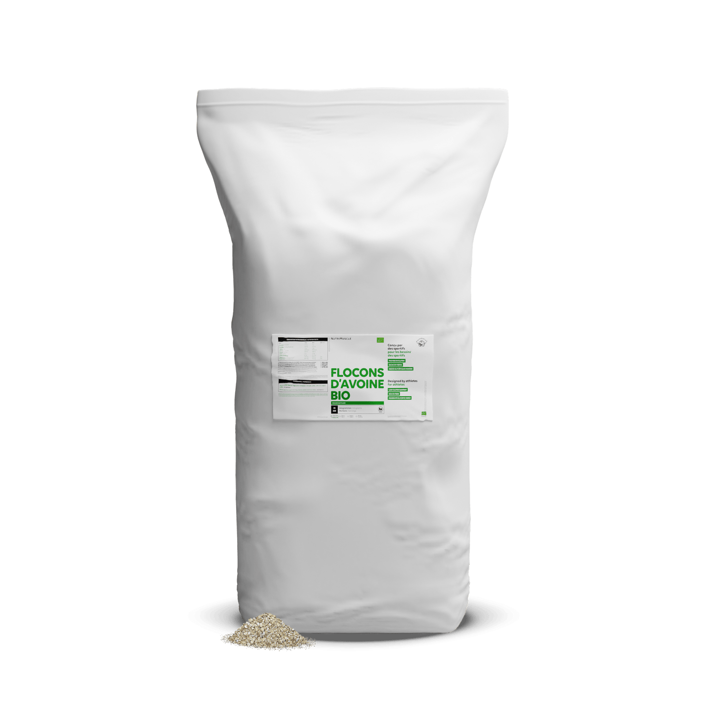 Nutrimuscle Glucides 25.00 kg Flocons d'avoine biologiques