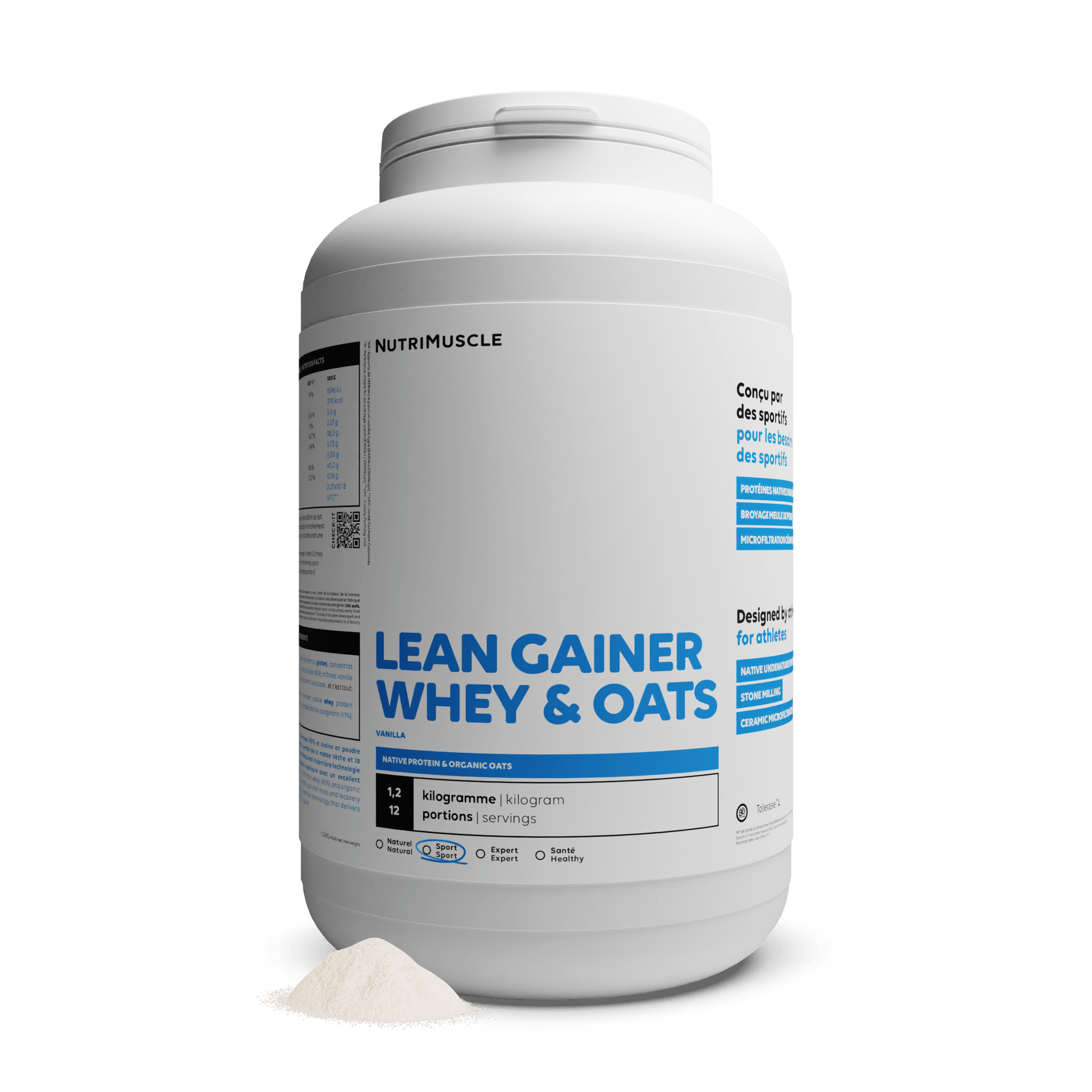 Nutrimuscle Glucides Lean Gainer Whey Avoine