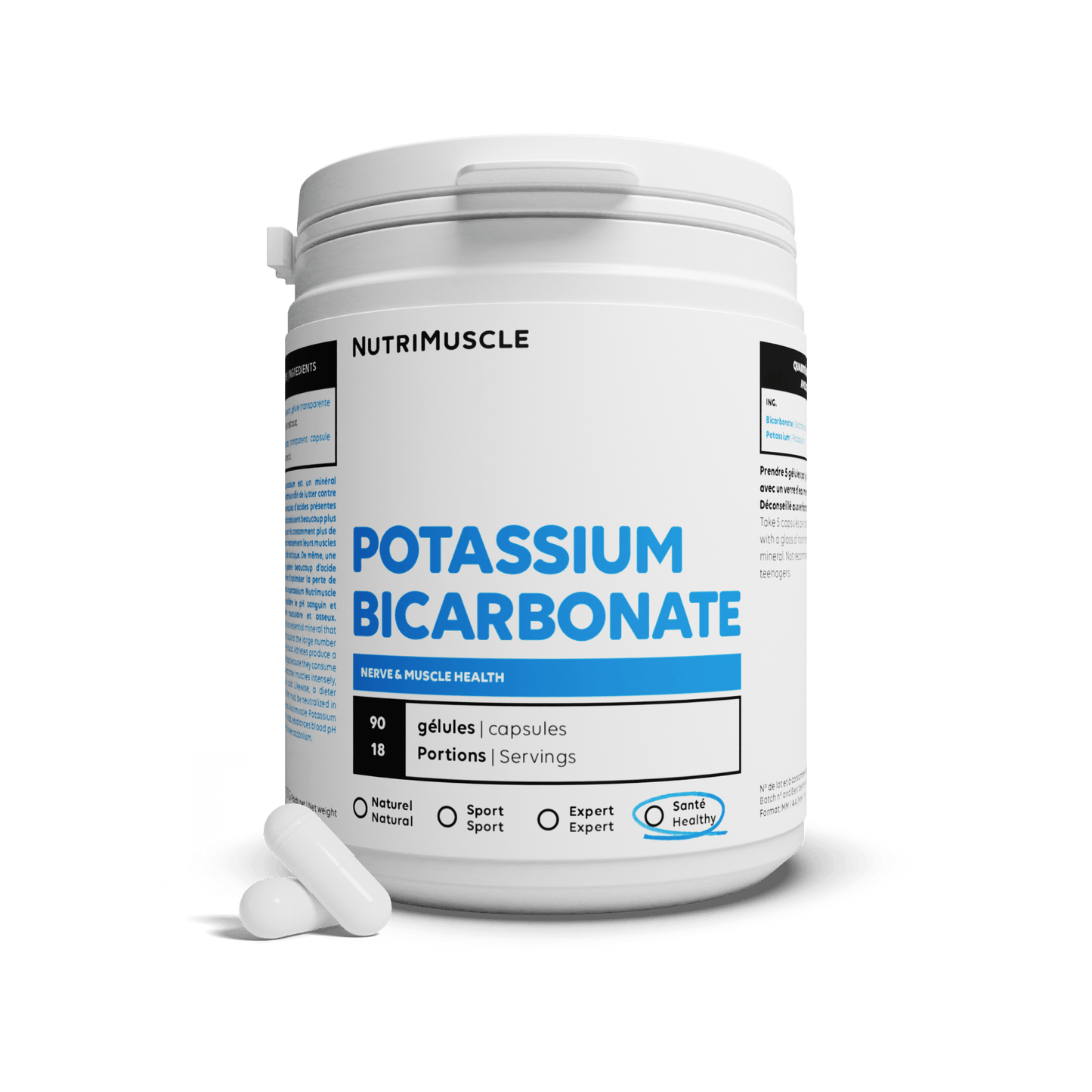 Nutrimuscle Minéraux Bicarbonate De Potassium en gélules