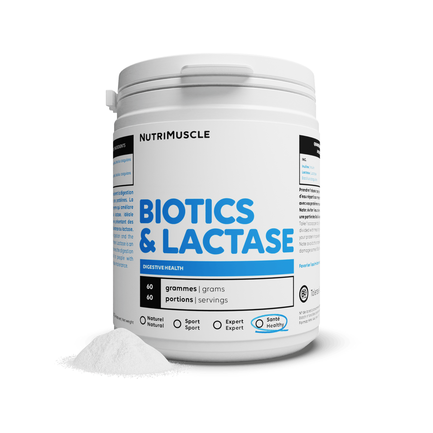 Nutrimuscle Nutriments Avec lactase / 60 g Biotiques