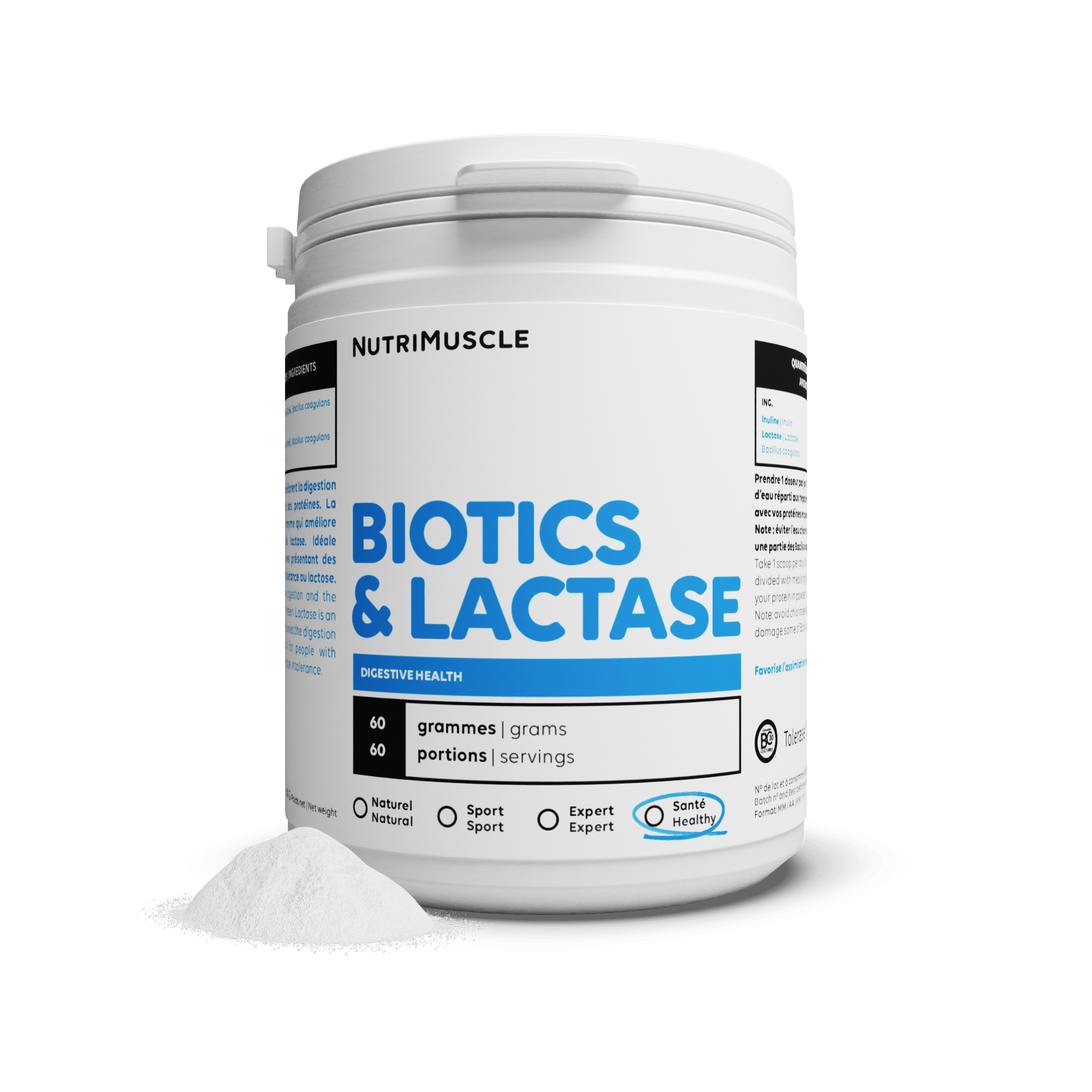 Nutrimuscle Nutriments Avec lactase / 60 g Biotiques