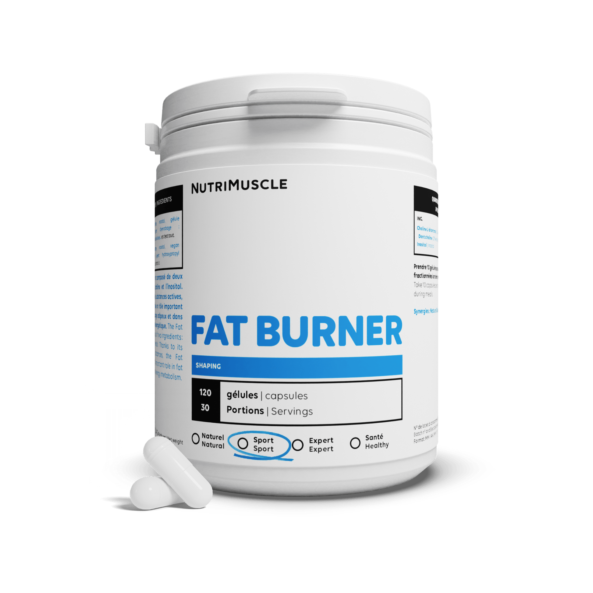 Nutrimuscle Nutriments 120 gélules Fat Burner