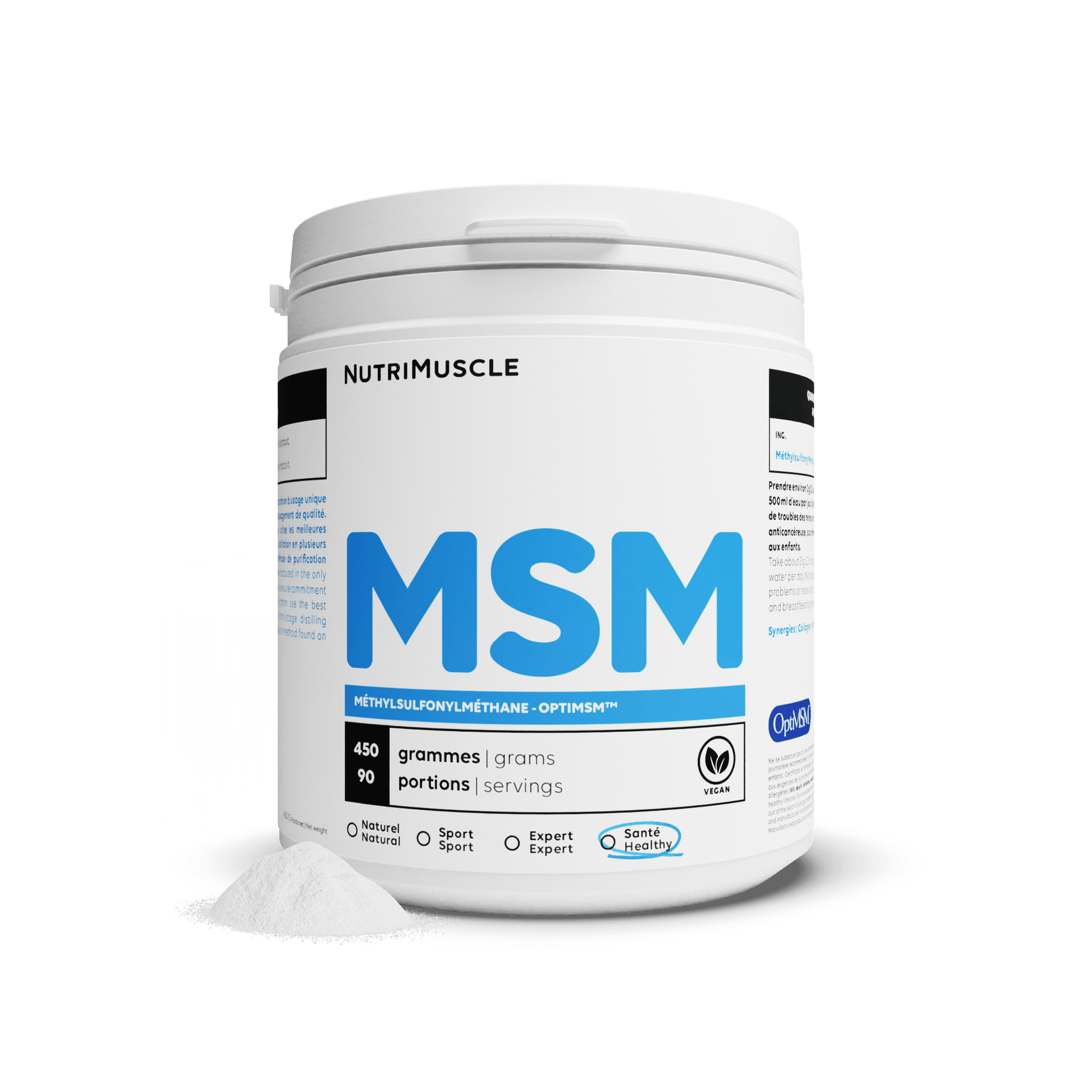 Nutrimuscle Nutriments OptiMSM® (MétylSulfonylMéthane) en poudre