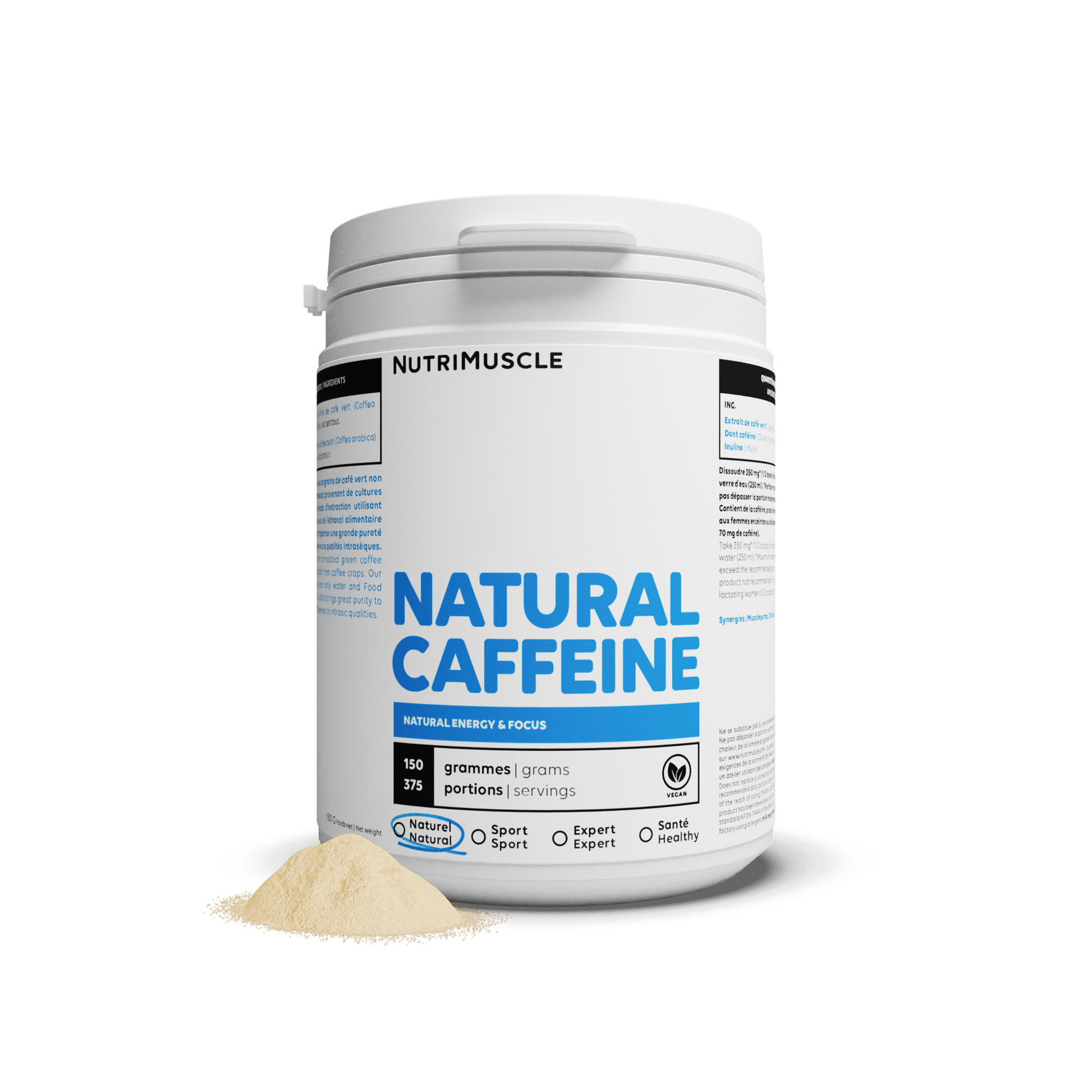 Nutrimuscle Plantes 150 g Caféine Naturelle en poudre