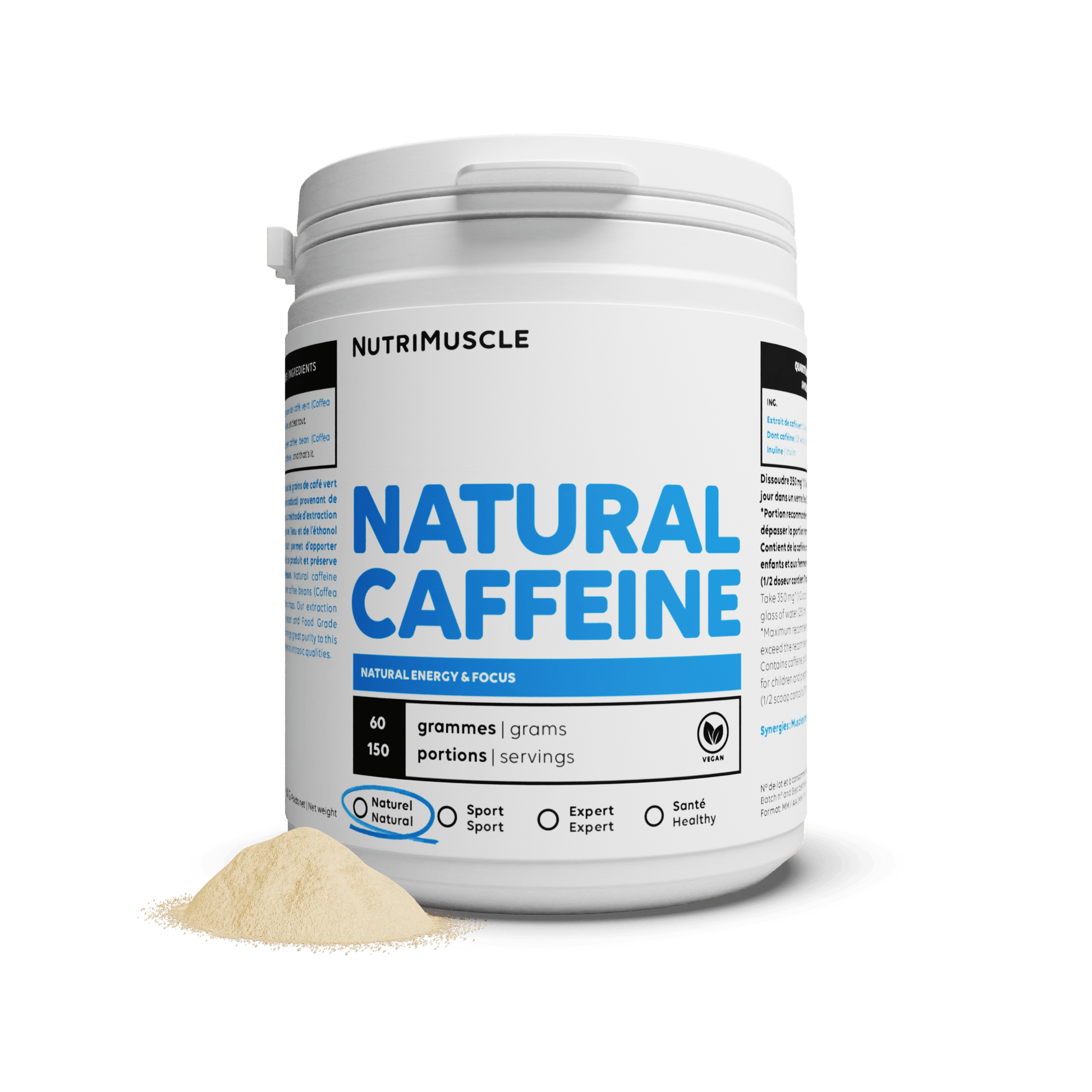 Nutrimuscle Plantes 60 g Caféine Naturelle en poudre