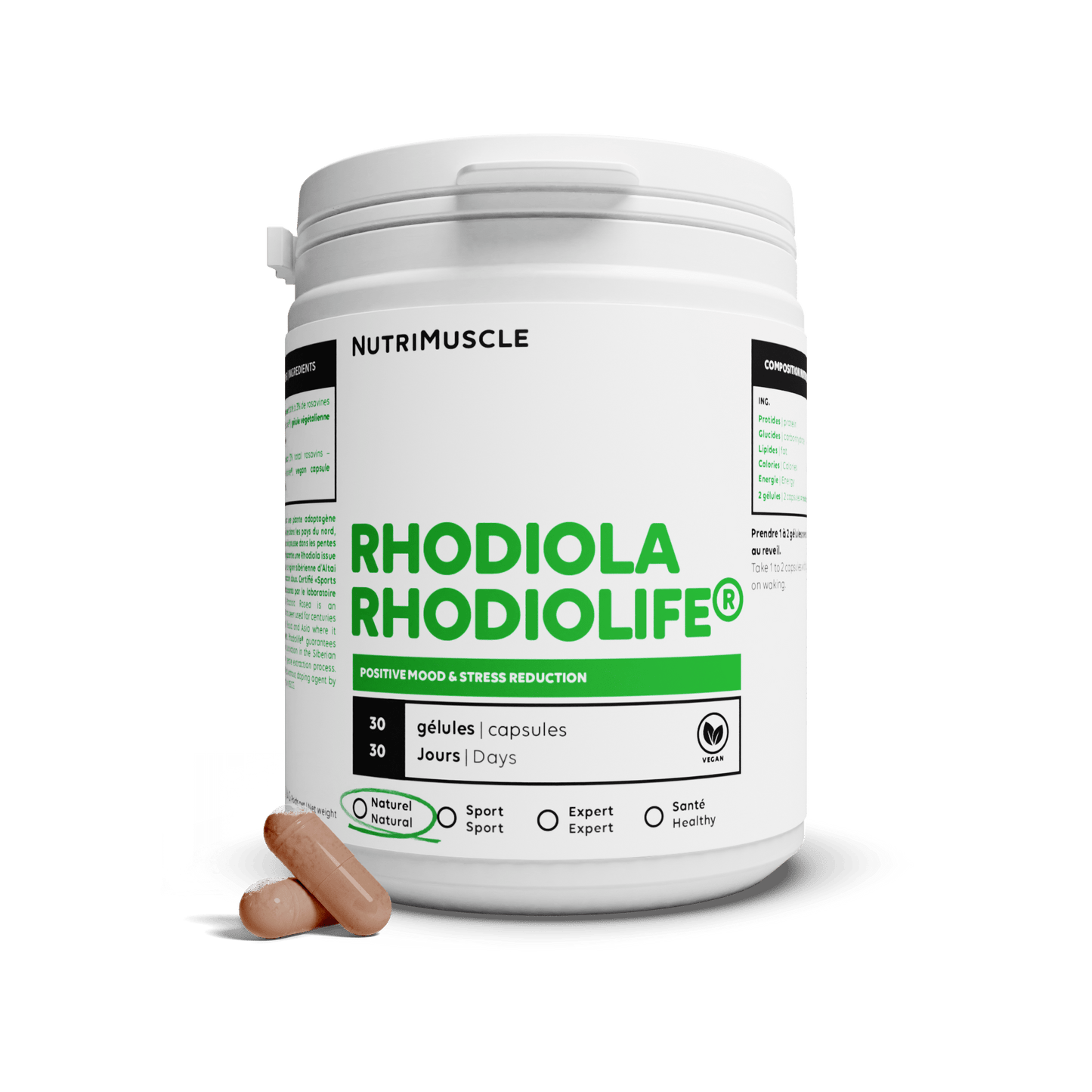 Nutrimuscle Plantes 30 gélules Rhodiola Rhodiolife®