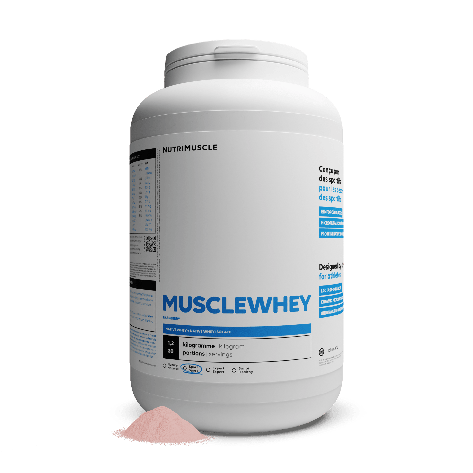 Nutrimuscle Protéines Framboise / 1.20 kg Musclewhey - Mix Protein