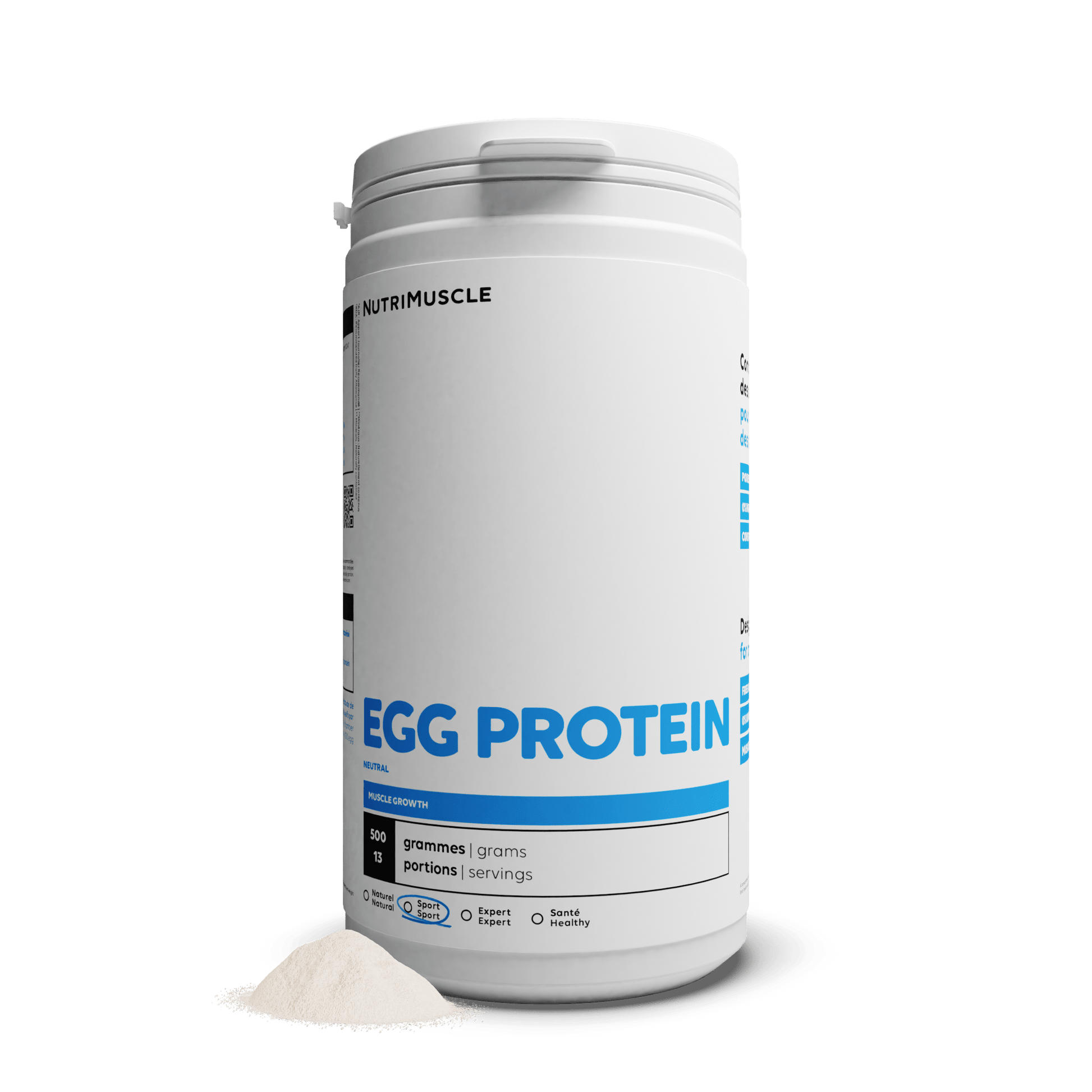 Nutrimuscle Protéines Nature / 500 g Protéine d'œuf en poudre