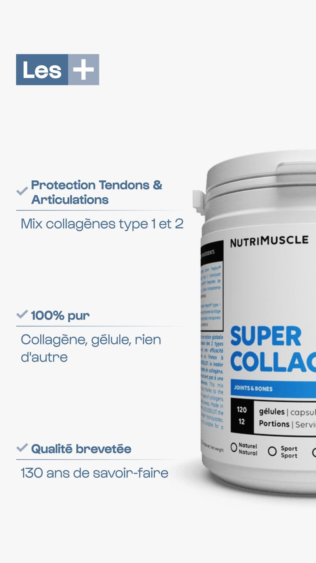 Nutrimuscle Protéines Super Collagen Mix en poudre