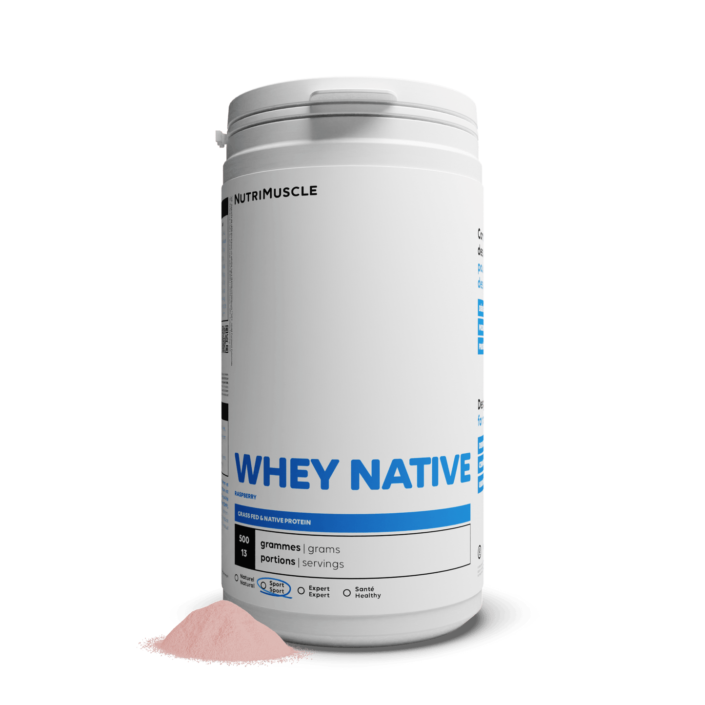 Nutrimuscle Protéines Framboise / 500 g Whey Native
