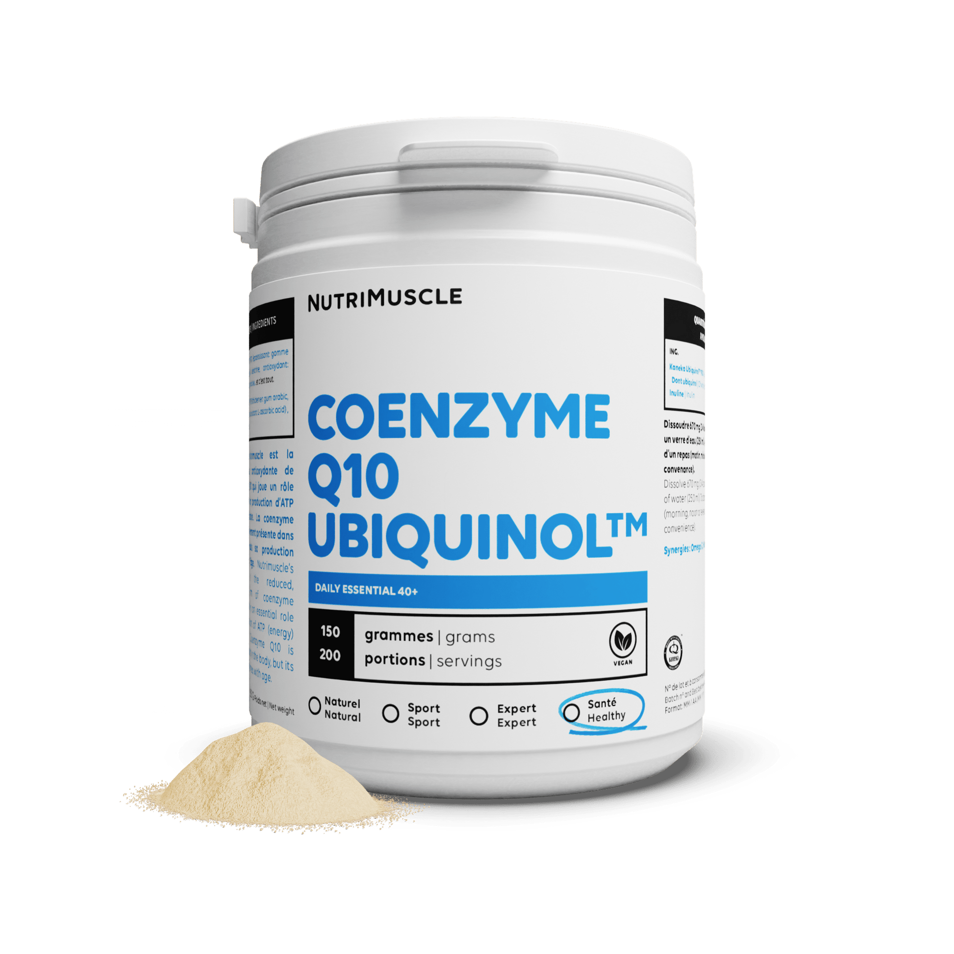 Nutrimuscle 150 g Ubiquinol Q10 en poudre