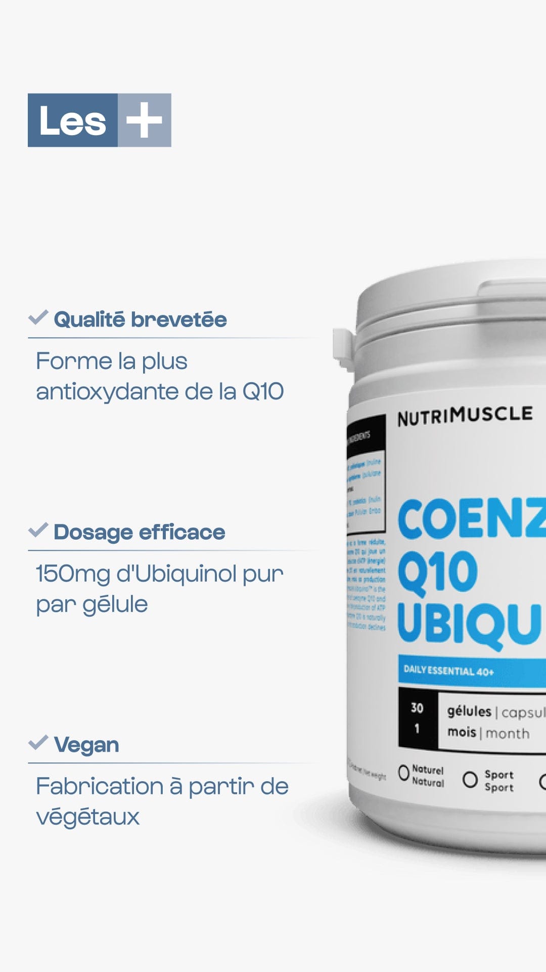 Nutrimuscle Ubiquinol Q10 en poudre